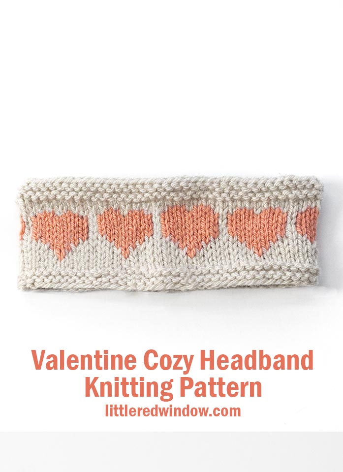 Knit up the matching Valentine Cozy Cowl and Cozy Headband set with these easy knitting patterns for your little Valentine!