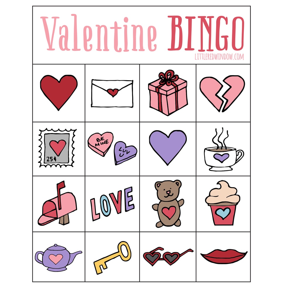 Free Printable Valentines Bingo Printable Templates