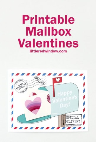 Free Printable Mailbox Valentines - Little Red Window