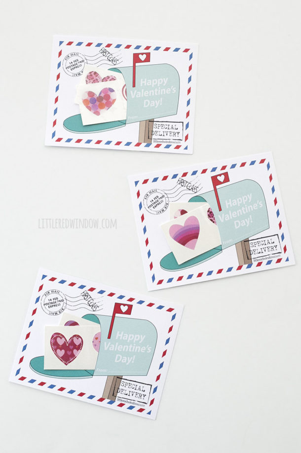 Free Printable Mailbox Valentines - Little Red Window