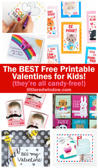 The Best Free Printable Valentines for Kids - Little Red Window
