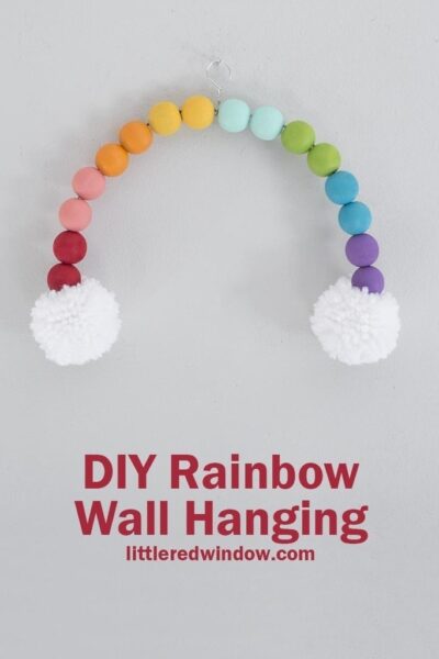 Brighten up your home decor with this fun rainbow wall hanging, this fun craft project is perfect for St. Patrick's Day or any day you need a little joy!