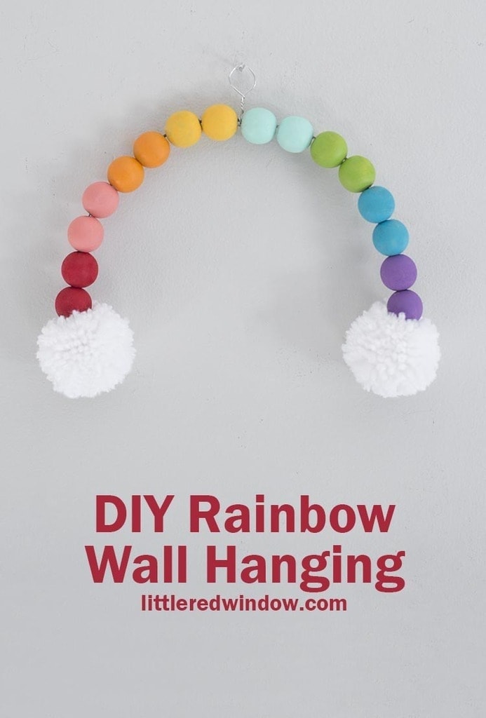 Brighten up your home decor with this fun rainbow wall hanging, this fun craft project is perfect for St. Patrick's Day or any day you need a little joy!