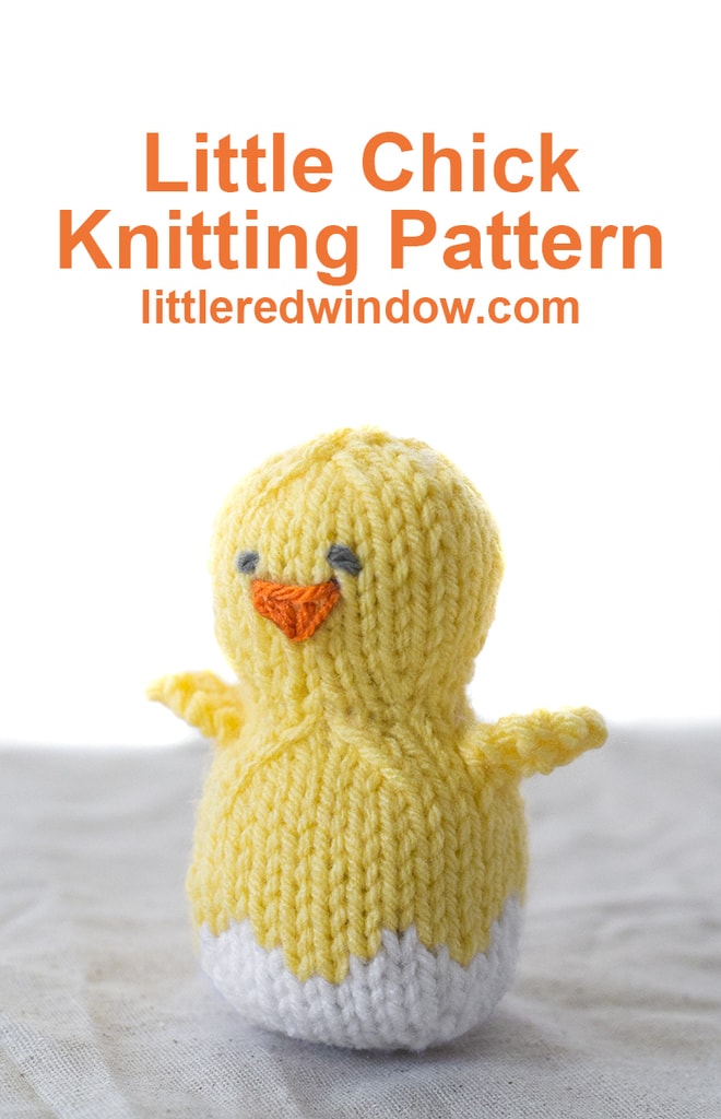 Knit up a cute little Easter Chick hatching out of his Easter Egg shell with this fun Easter Chick Knitting Pattern!