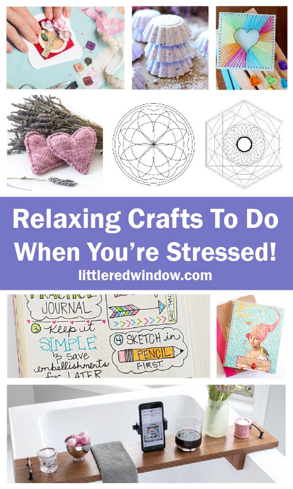 This giant list of relaxing crafts will give you something calming and soothing to work on when you're feeling stressed!