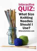 small Knitting Needles and Yarn