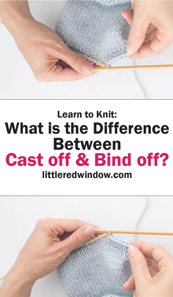 Learn what the difference is between cast off and bind off instructions in knitting patterns!