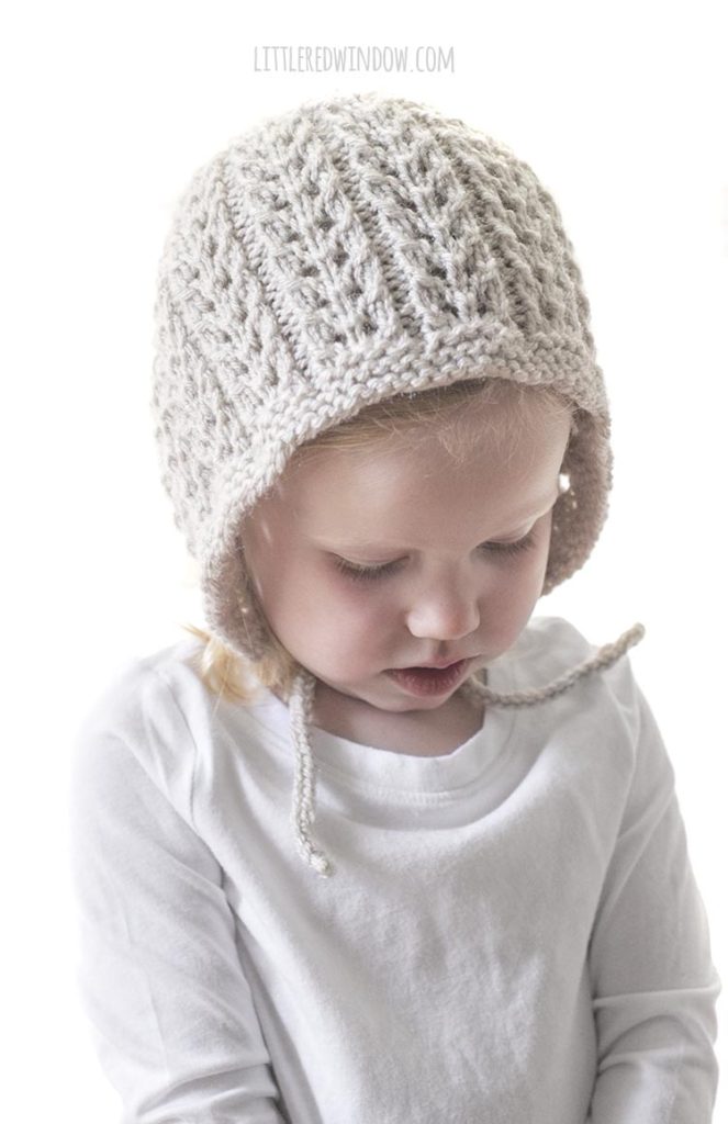 Cute little chin ties keep the Flutter Lace Bonnet in place, start knitting your own today!