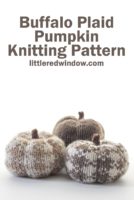 buffalo plaid pumpkin knitting pattern