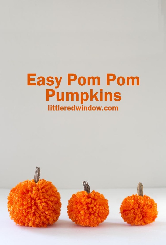 Easy Pom Pom Pumpkins