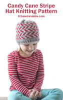 small Candy Cane Stripe Hat Knitting Pattern 01 littleredwindow