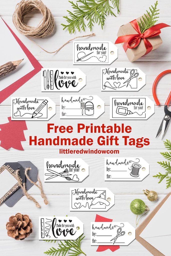 Printable Handmade Gift Tags - Little Red Window