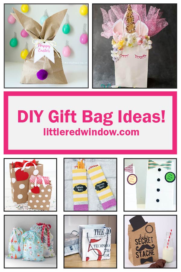 Ever need a gift bag in a weird size or need one right now but don't have time to go to the store? Here are some awesome DIY gift bag ideas you can make yourself at home!