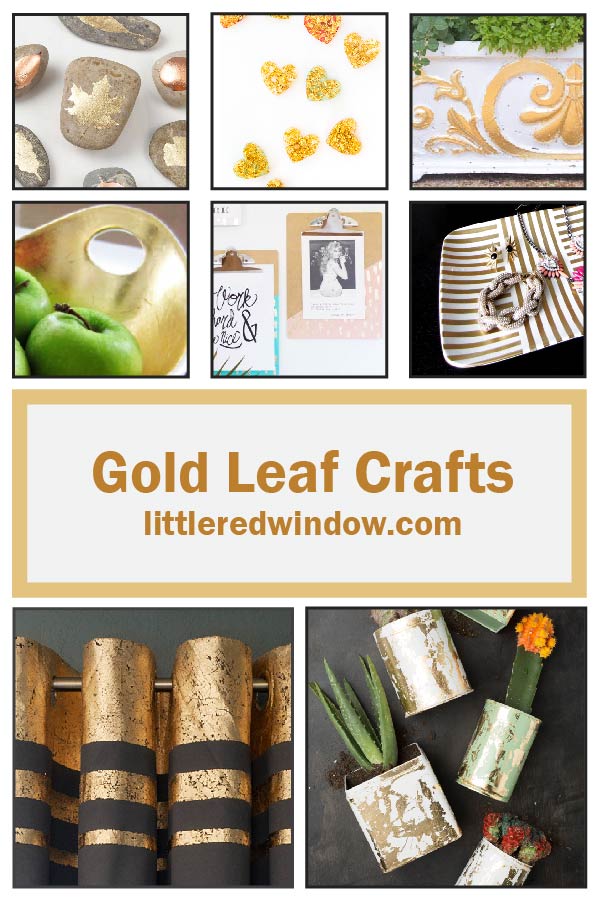Gold Leaf is an amazing craft supply to try and these beautiful gold leaf crafts will add some sparkle to your life!