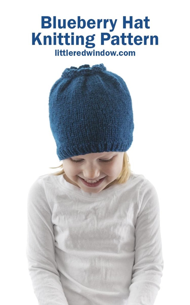 Knit up this adorable blueberry hat knitting pattern for your sweet baby or toddler, they'll be the cutest blueberry on the blueberry bush!