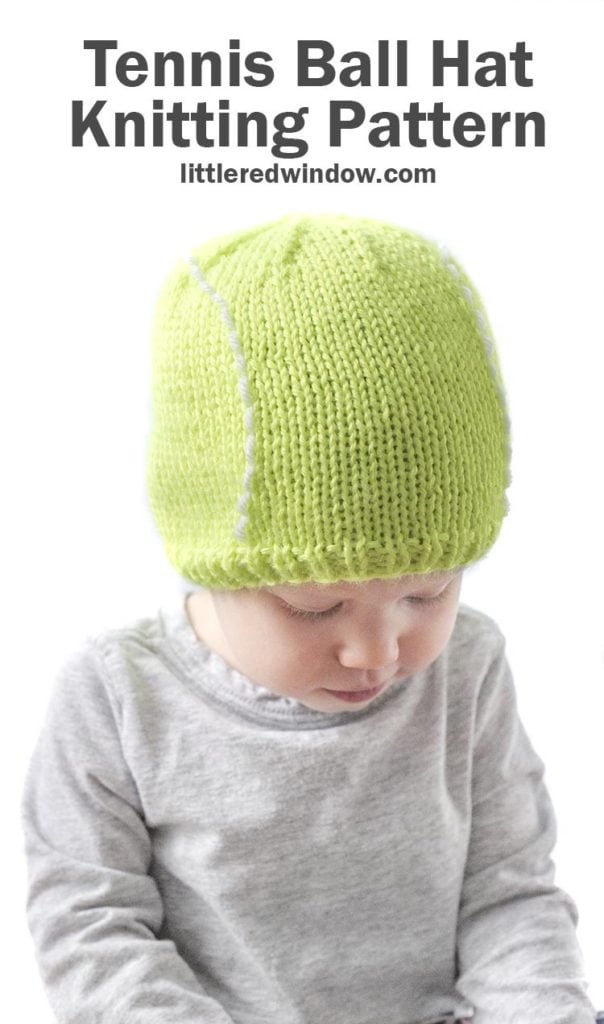 This adorable tennis ball hat knitting pattern will serve up a lot of smiles for your baby or toddler! It's LOVE - LOVE!