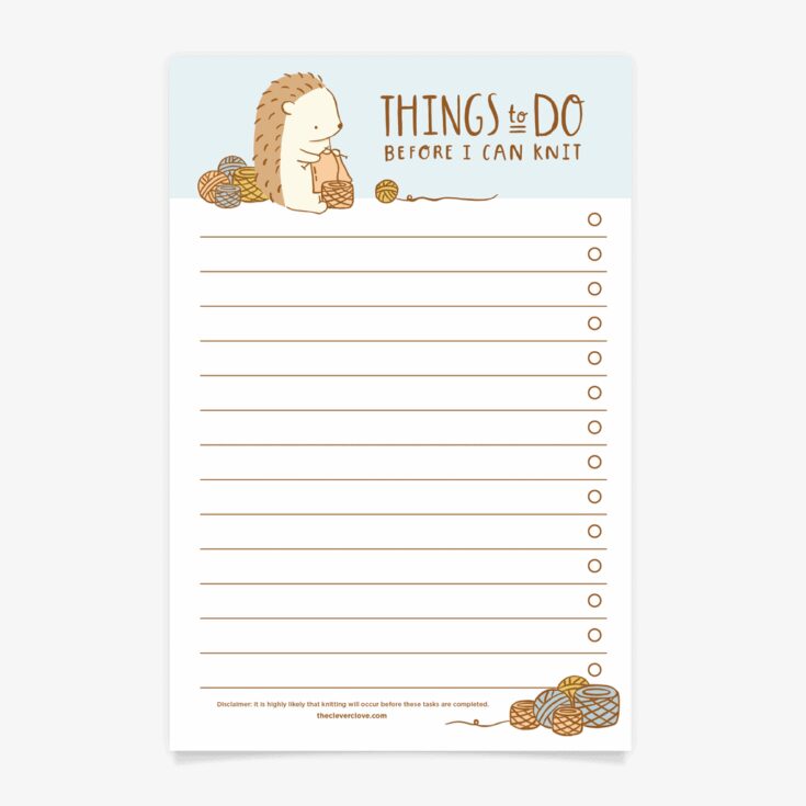 Image for Things To Do Before I Can Knit Notepad