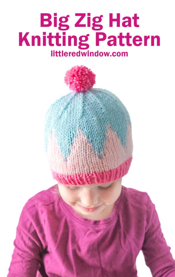 Big Zig Hat Knitting Pattern - Little Red Window