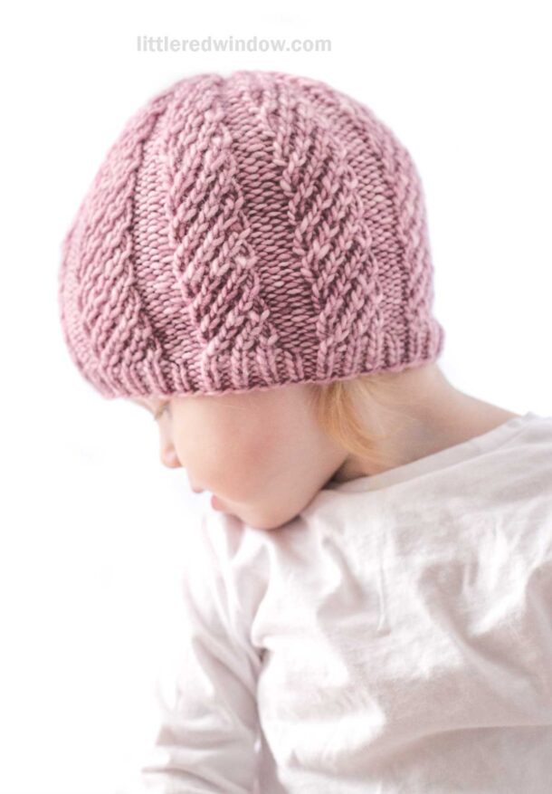 Twisted Rib Hat Knitting Pattern - Little Red Window