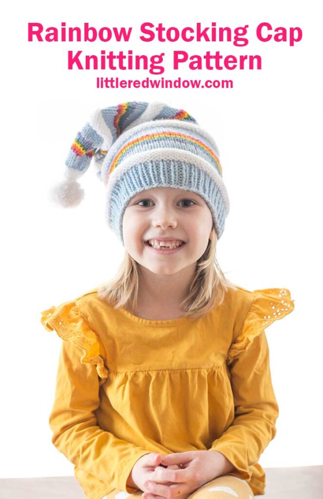 small Rainbow-Stocking-Cap-Knitting-Pattern-01-littleredwindow