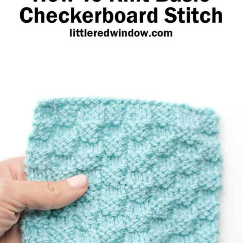 Basic Checkerboard Stitch Knitting Pattern: Easy How To for