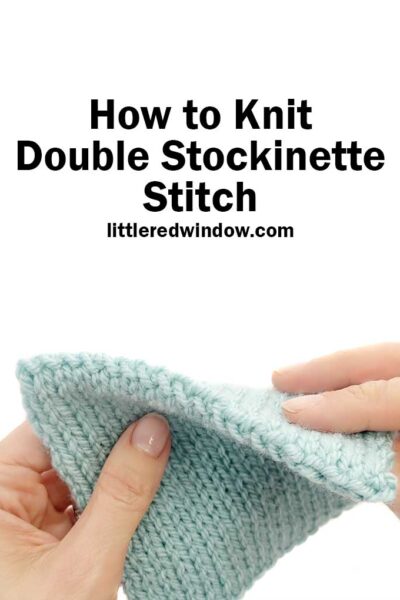 Double stockinette stitch is a thick, squishy and completely reversible version of classic stockinette that is perfect for your next knitting project!