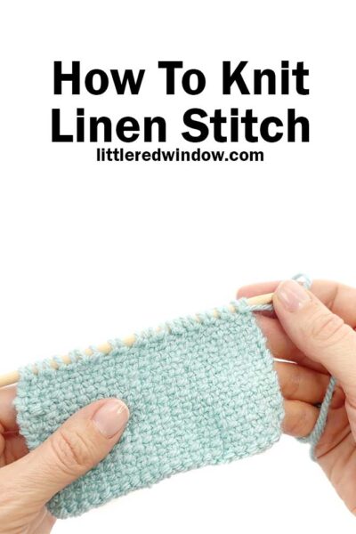 Learn how to knit linen stitch, a wonderful dense and subtly textured stitch that lays flat on its own with this easy tutorial for beginners!