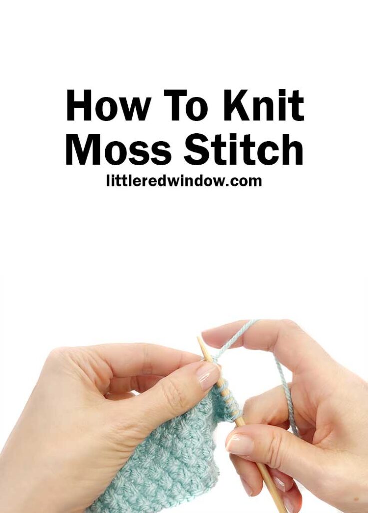 Learn everything you ever wanted to know about how to knit moss stitch. This tutorial for American moss stitch (or Irish moss stitch) is perfect for beginners! 
