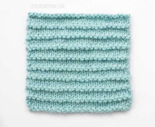Purl Ridge Stitch Knitting Pattern: Easy How To for Beginners - Little ...