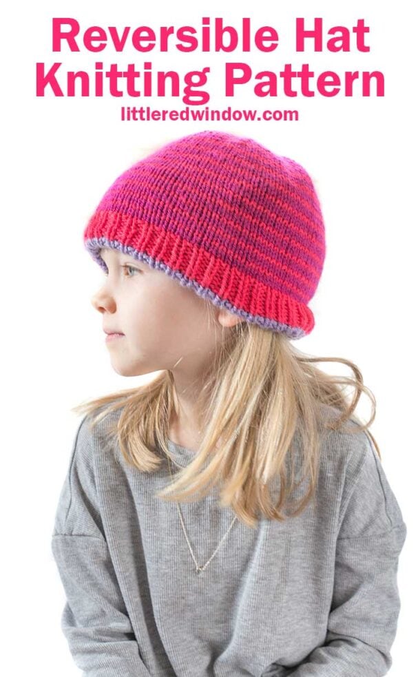 Really Reversible Hat Knitting Pattern - Little Red Window