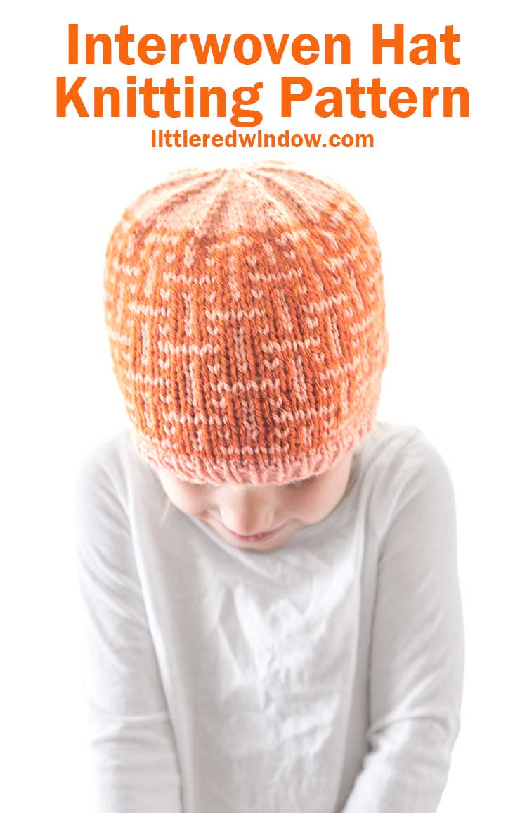 Interwoven Hat Knitting Pattern - Little Red Window