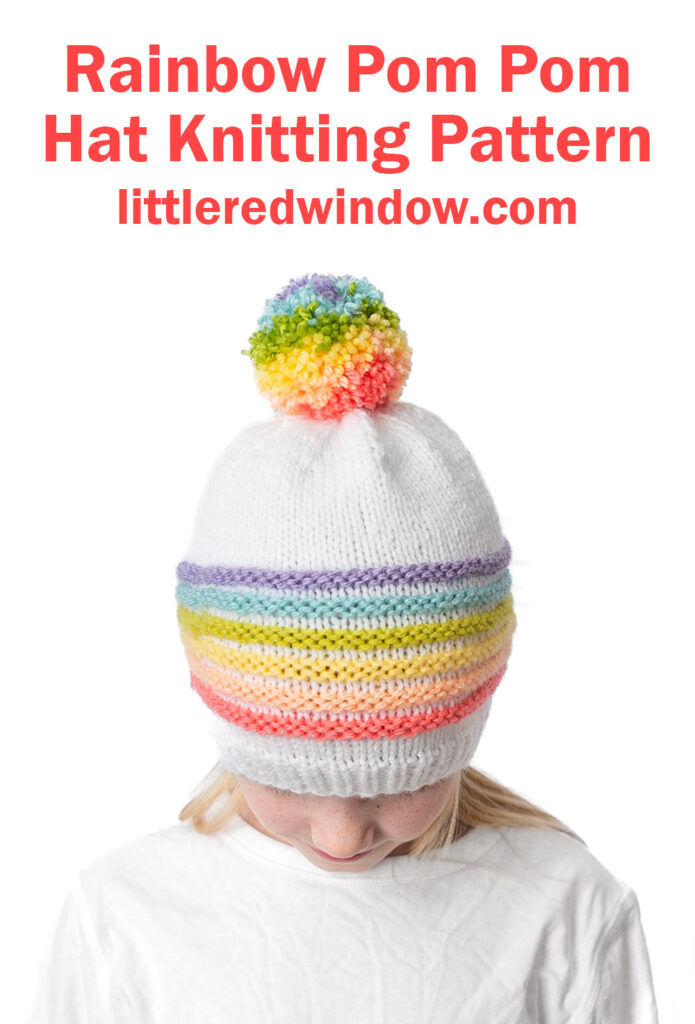 small Rainbow-Pom-Pom-Hat-Knitting-Pattern-01-littleredwindow